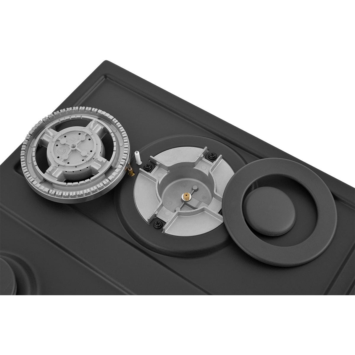 Встраиваемая газовая варочная панель ZUGEL ZGH450B, черная матовая