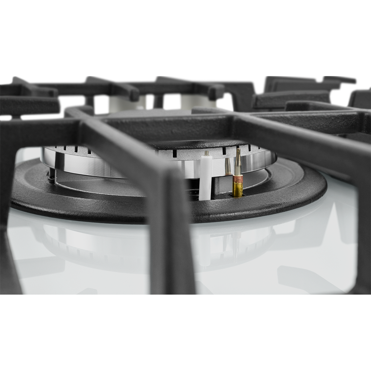 Встраиваемая газовая варочная панель ZUGEL ZGH451W, белая