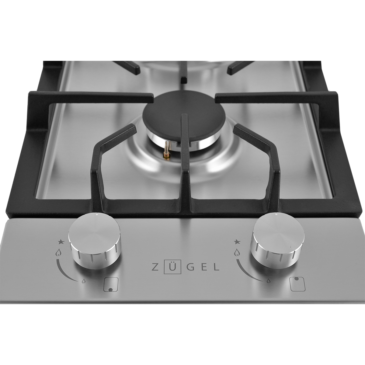 Встраиваемая газовая варочная панель ZUGEL ZGH292X, нерж. сталь