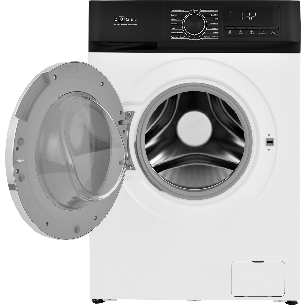 Стиральная машина узкая ZUGEL ZWS7120I Inverter Steam, белая