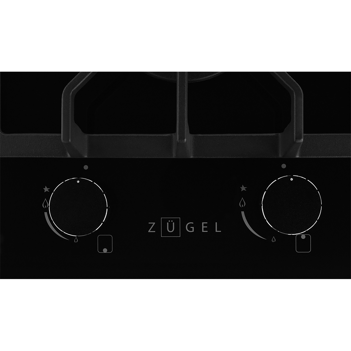 Встраиваемая газовая варочная панель ZUGEL ZGH291B, черная