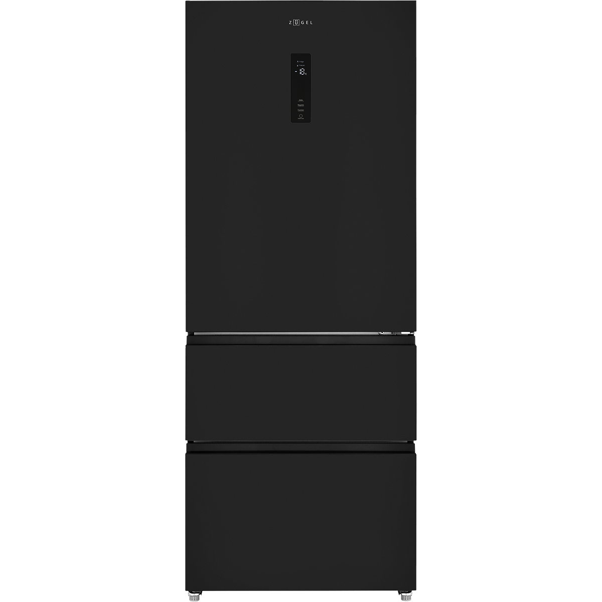 Холодильник Italian Door ZUGEL ZRFD201B, черная сталь