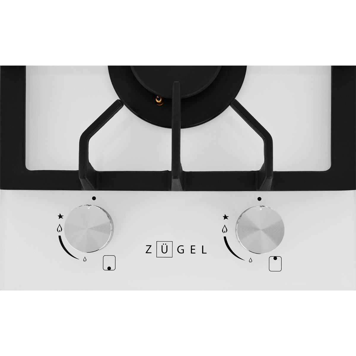 Встраиваемая газовая варочная панель ZUGEL ZGH291W, белая