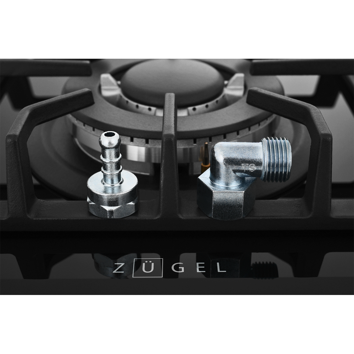 картинка Встраиваемая газовая варочная панель ZUGEL ZGH601B, черная