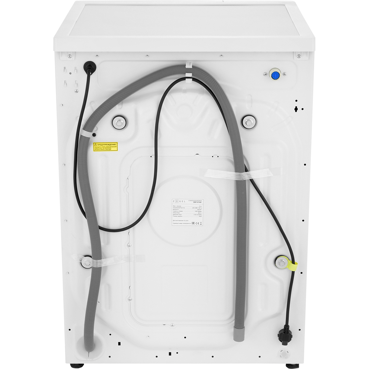 Стиральная машина ZUGEL ZWF10140I Inverter Steam, белая