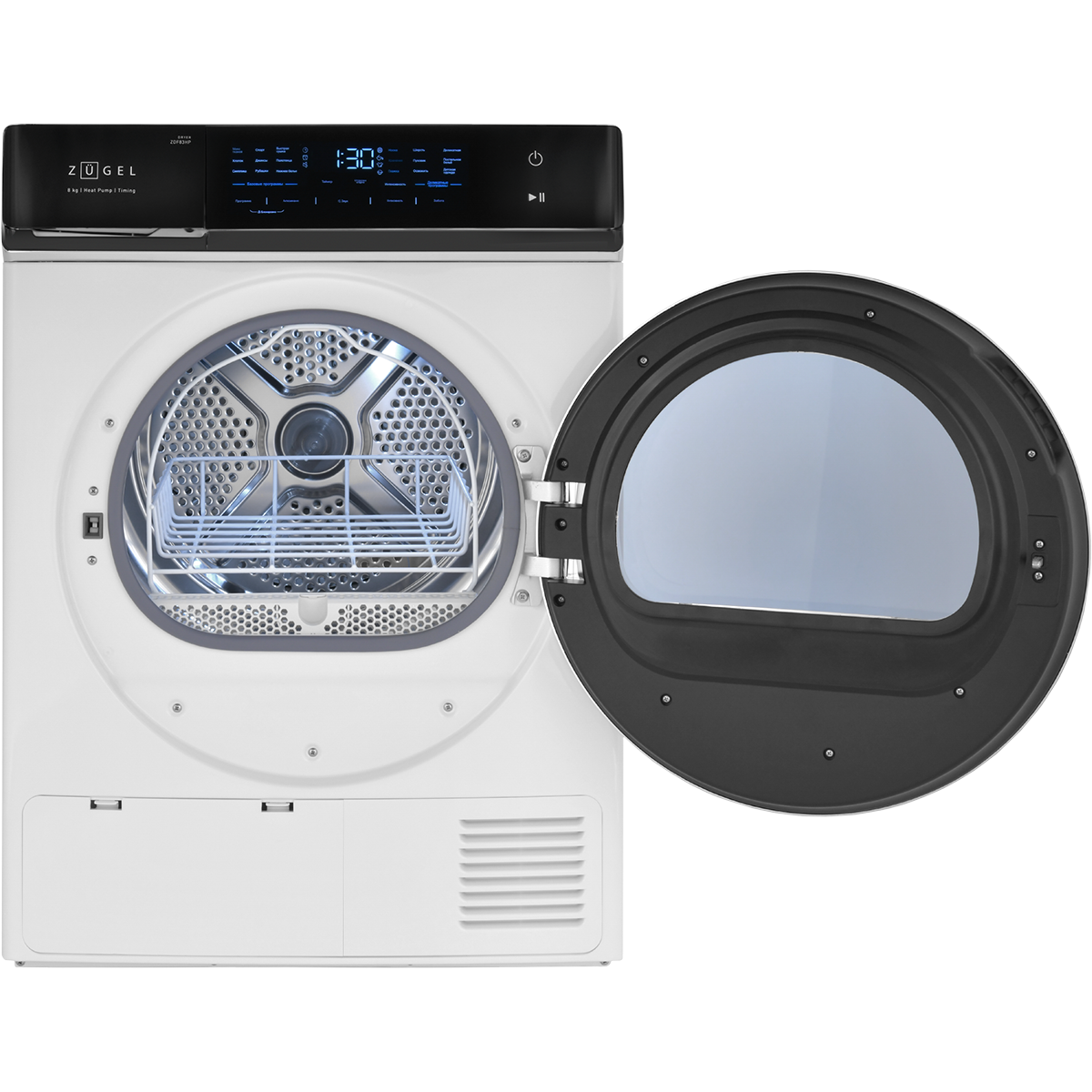 Сушильная машина ZUGEL ZDF83HP Heat Pump, белая