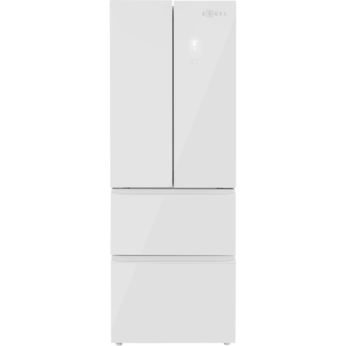 картинка Холодильник French Door ZUGEL ZRFD361W, белое стекло