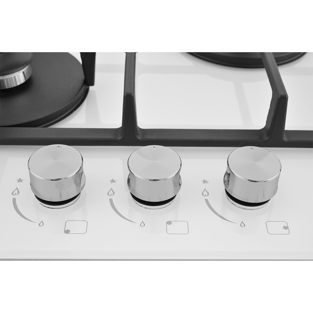 Встраиваемая газовая варочная панель ZUGEL ZGH453W, белая