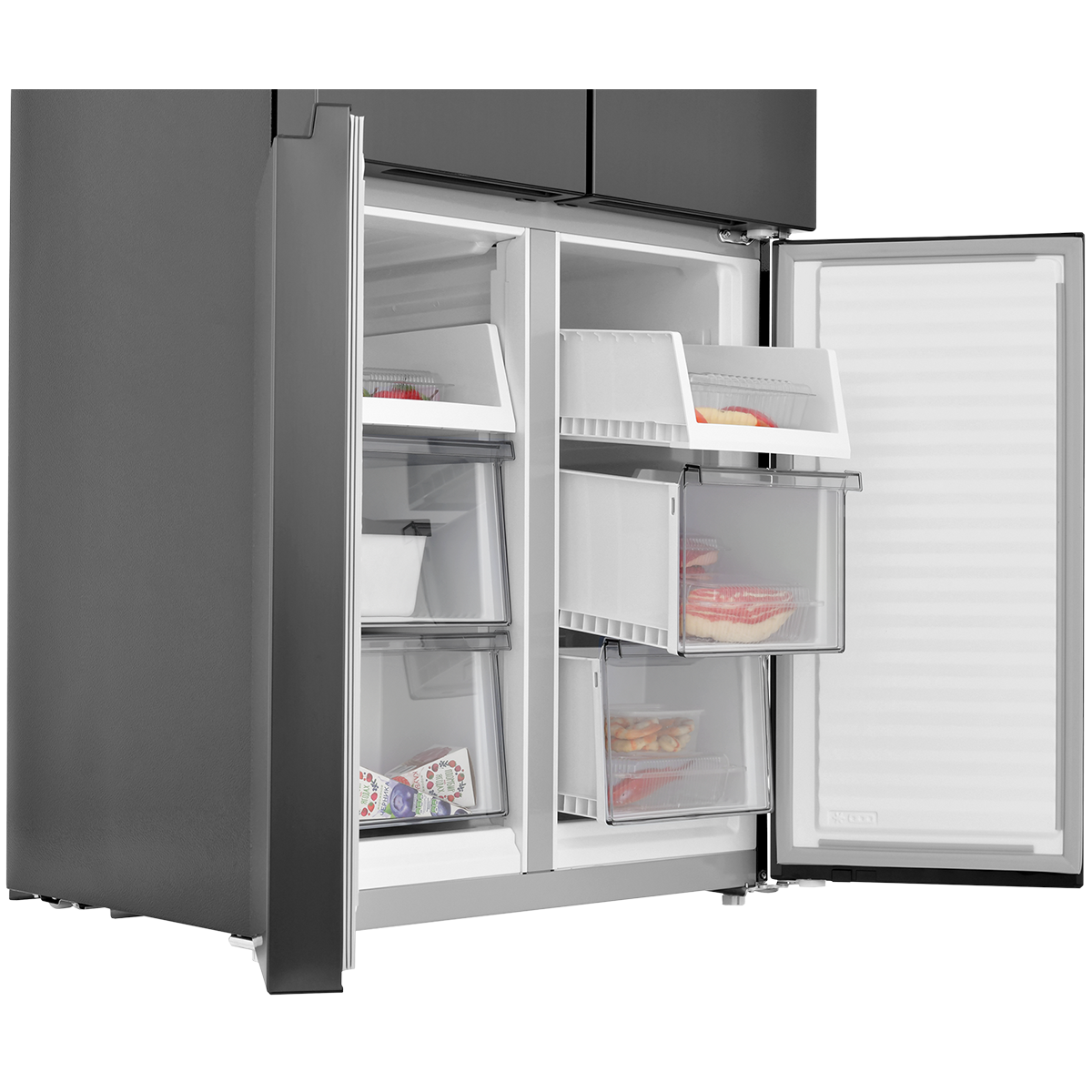 Холодильник Cross Door ZUGEL ZRCD430B, чёрная сталь