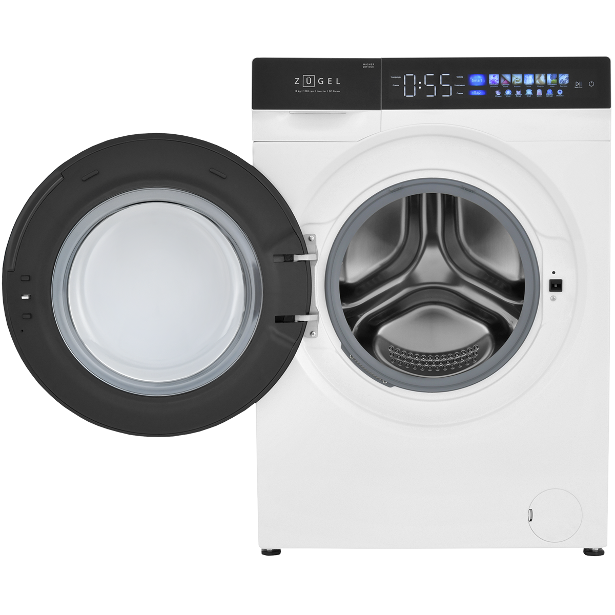 Стиральная машина ZUGEL ZWF10120I Inverter Steam, белая