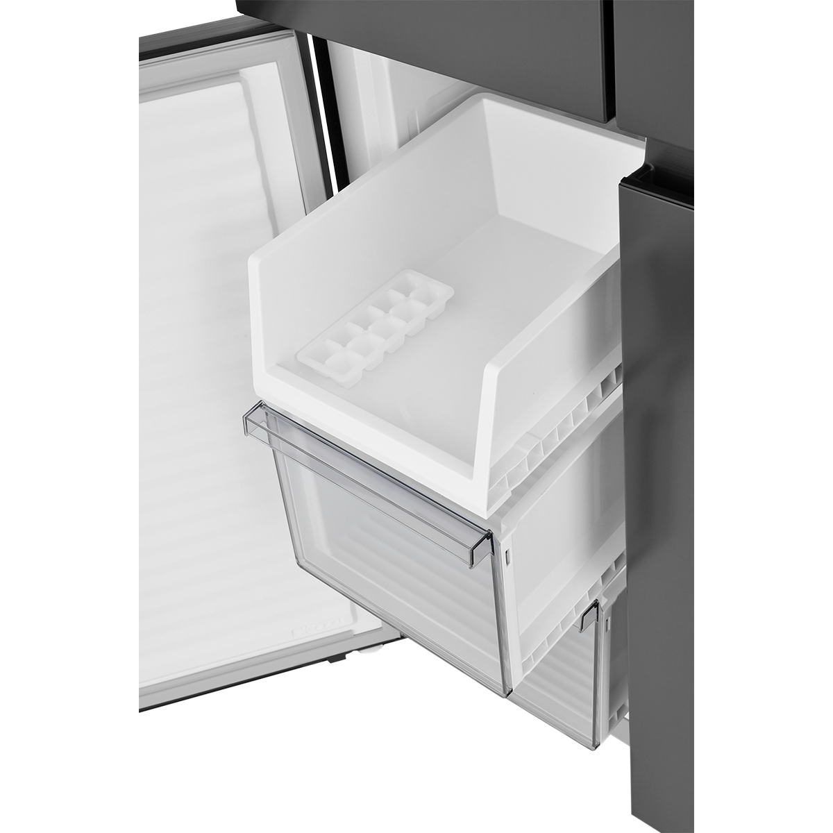 Холодильник Cross Door ZUGEL ZRCD430B, чёрная сталь
